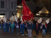 Lanterns light up the town