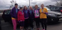 Six Fit2Run members in half-marathon action