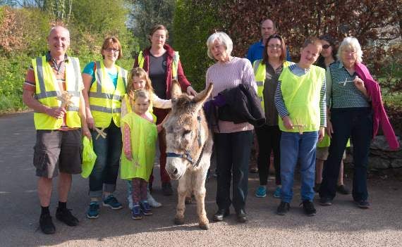 Donkey Manuel leads walk