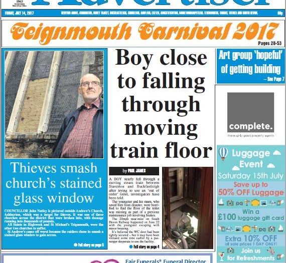 ASHBURTON & BUCKFASTLEIGH: Boy close to falling through moving train floor