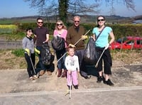 Bagging up the rubbish