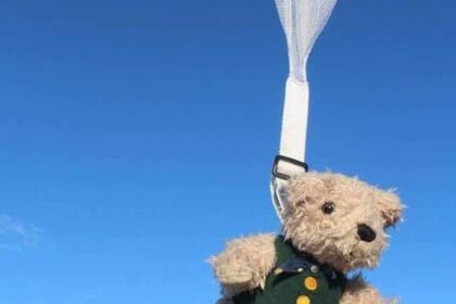 Ready, teddy, go! Parachuting bears for church funds