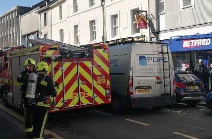Fire alert at flat over Newton Abbot bookmaker’s shop