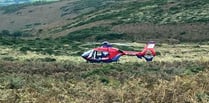 Air and land ambulances come to aid of stricken biker