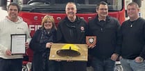 Firefighter Steve thanked by his service colleagues