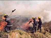 Firefighters battle wildfire in Dartmoor Forest