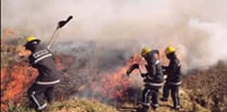 Firefighters battle wildfire in Dartmoor Forest