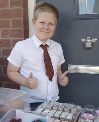 Ellis Mackenzie and his baked treats 