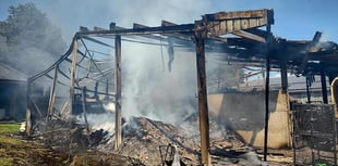 Barn destroyed as firefighters from nine stations battle blaze