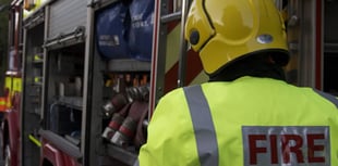 Porch roof catches fire