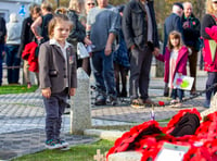 Young son of of Royal Marine pays his respects