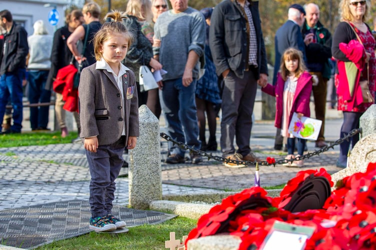 Malakai Collacott at Tavistock Remembrance Day 