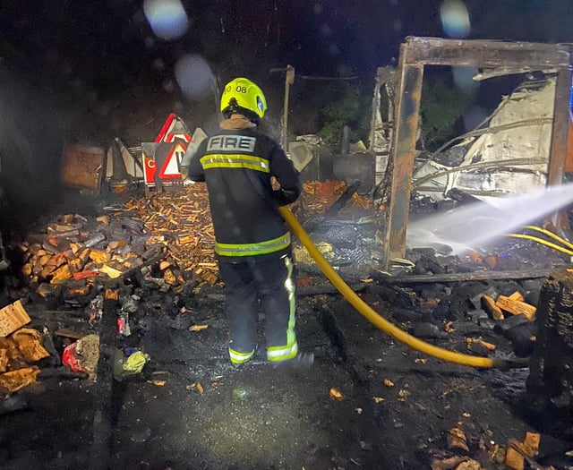 Log store goes up in smoke