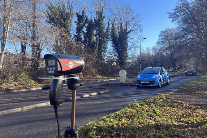 Police joined Newton Abbot’s Community Speed Watch Operatives to back the work the volunteers have been
carrying out to make the town’s streets safe from speeding drivers