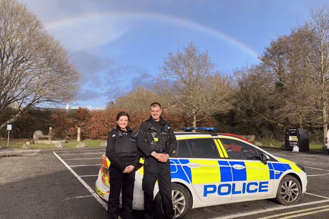 PCSO Sharon Pratt and PC Charlie Haggerty