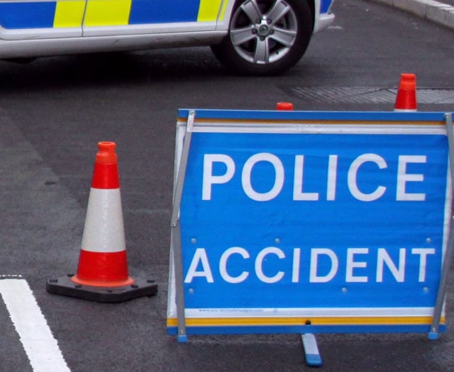 Man trapped as van overturns on A381