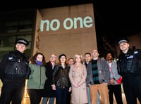 Giant projection marks launch of campaign tackling harassment of women