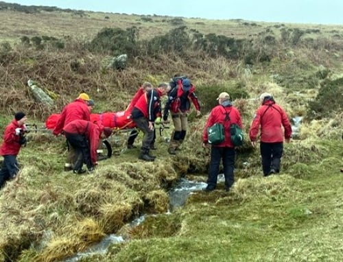 Dartmoor Search and Rescue Team Ashburton rescue a walker.
Picture DSRTA (March 2023)