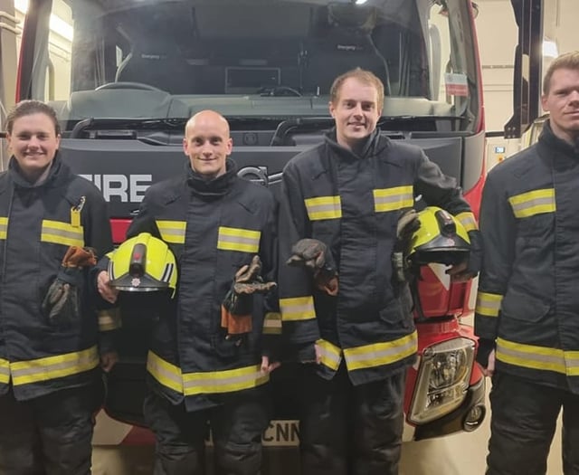 Firefighters running today in support of London Marathon fundraiser