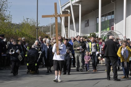 Watch: Walk of Witness procession through town on Good Friday