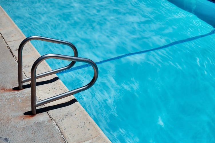 swimming pool stock image