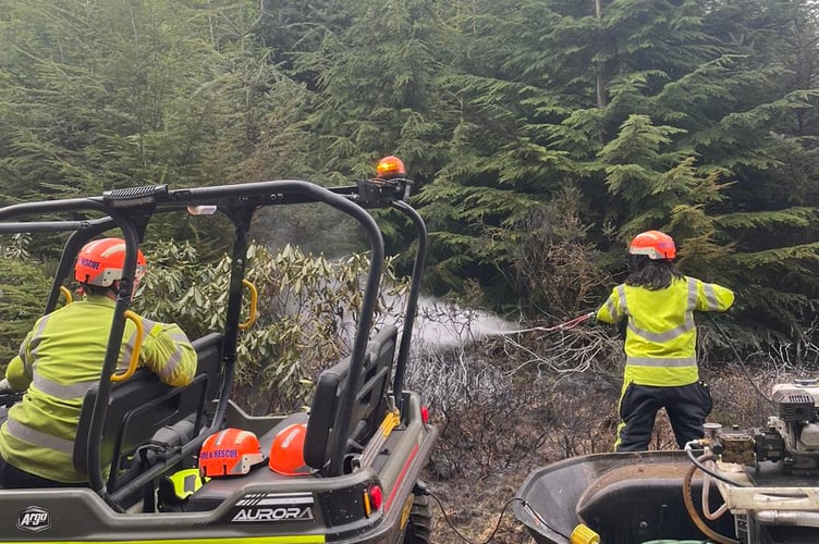 Fire at Haldon Forest