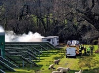 Firefighters tackle blaze at solar farm 