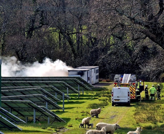 Firefighters tackle blaze at solar farm 