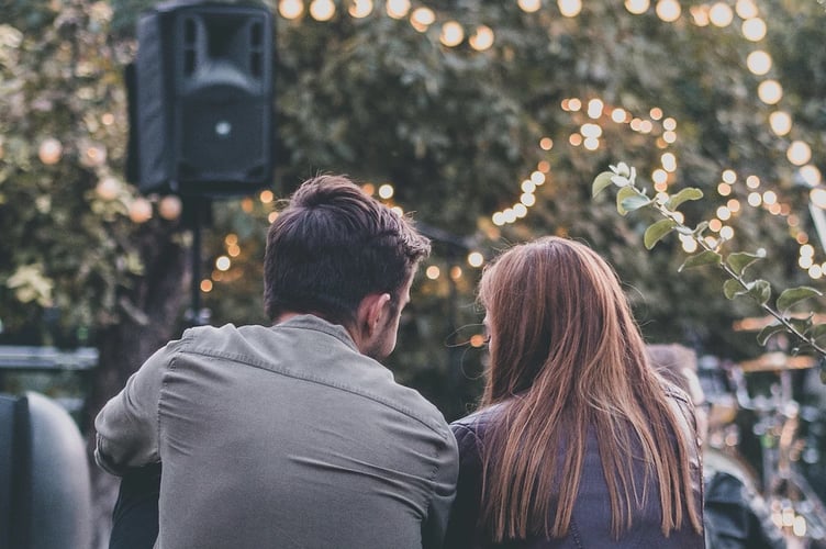 garden party stock image