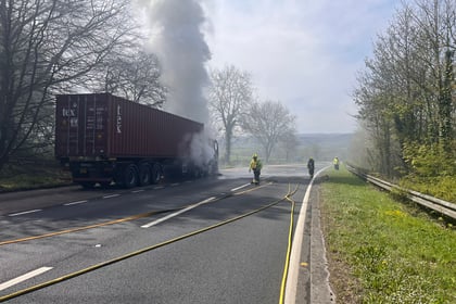 UPDATE: A38 now open following lorry fire