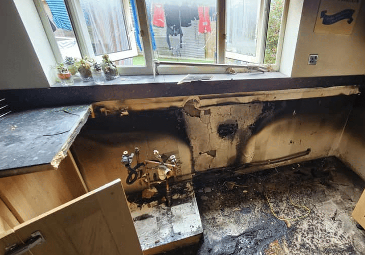 Bovey Tracey Kitchen Appliance Fire