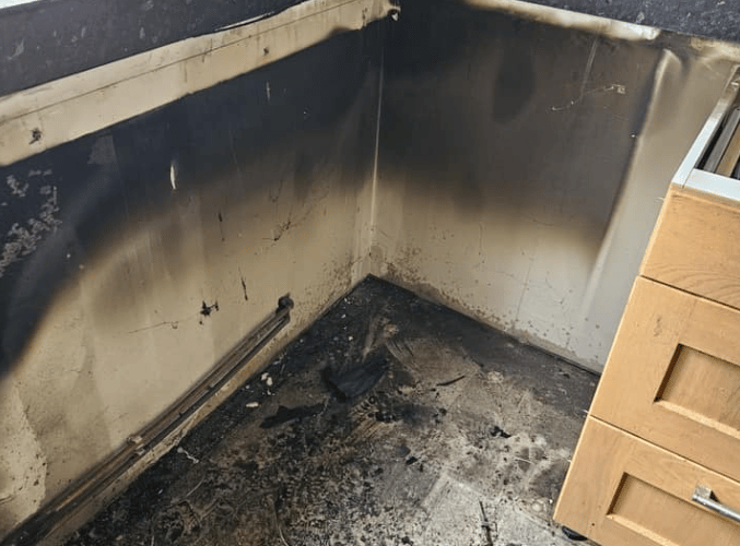 Bovey Tracey Kitchen Appliance Fire