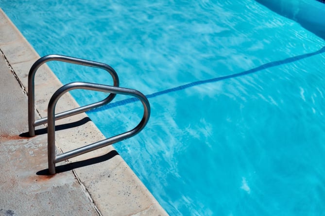 swimming pool stock image