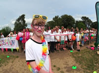 Stover School holds colour run for youngest ever organ donor recipient