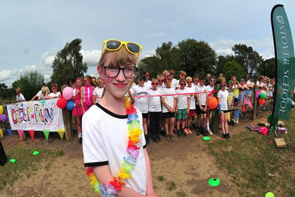 Stover School holds colour run for youngest ever organ donor recipient