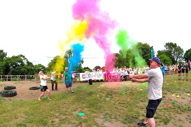 Photo: Steve Pope. MDA260623A_SP003
Lottie's charity colour run at Stover School