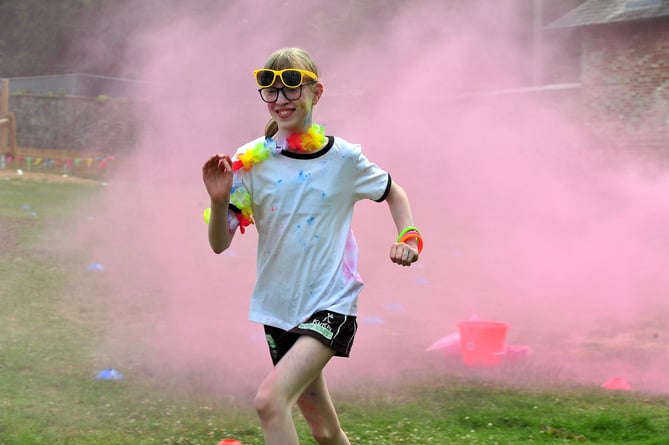 Photo: Steve Pope. MDA260623A_SP009
Lottie's charity colour run at Stover School