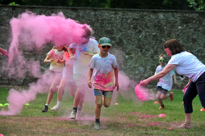 Photo: Steve Pope. MDA260623A_SP018
Lottie's charity colour run at Stover School