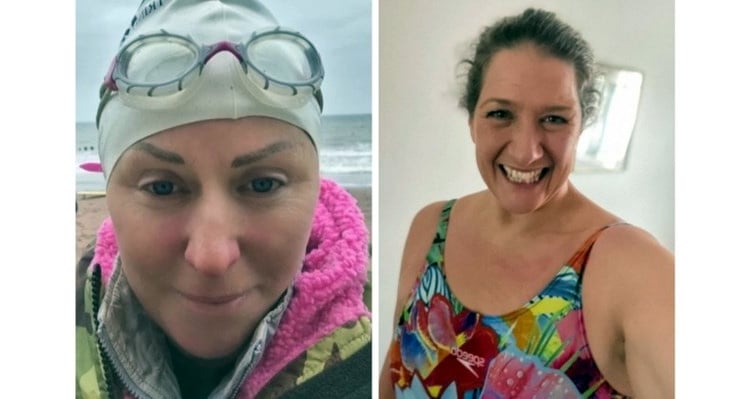 Claire Twitchin and her friend Liz ???? will today, Thursday, be taking on the 2023 Mencap Marvels Relay Channel Swim.
Picture: Claire Twitchen (Aug 2023)