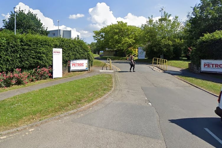 The entrance to Petroc College at Barnstaple.