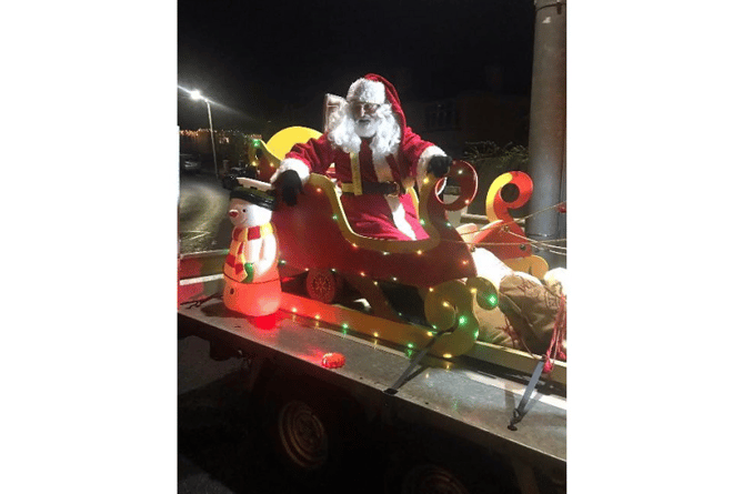 Santa's checking list and plotting his route through Teignmouth