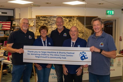 Teign Maritime and Shanty Festival donate £4,000 to good causes