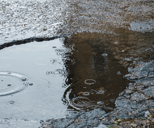 Pothole stock image 