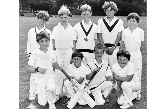 Teignbridge Schools cricket competition at Newton Abbot Recreational Trust in June
1994. The team from Chagford Primary School.