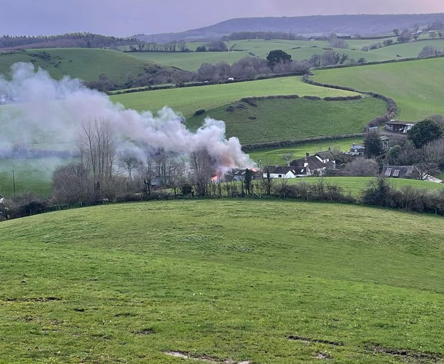 Fire breaks out in Exminster shed 