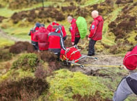 Injured walker rescued from moor 