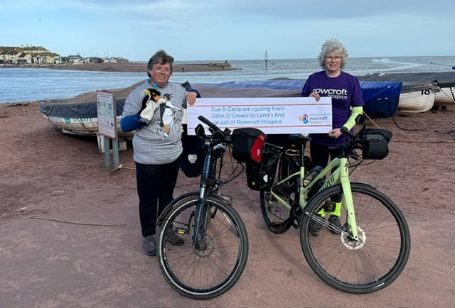 Peddling Penguins on Shaldon beach ahead of their JOGLE challenge.