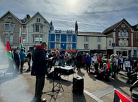 Gaza demonstrators take over Teignmouth Triangle