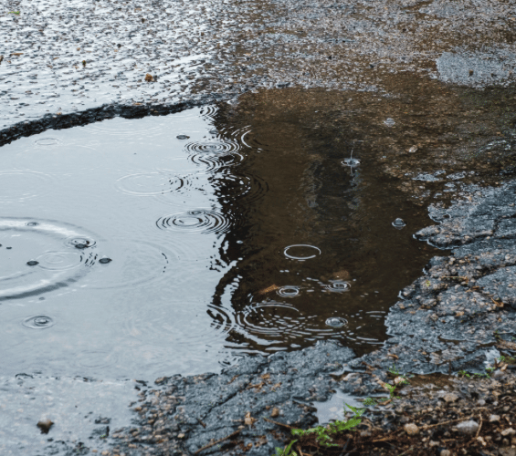 Pothole stock image 