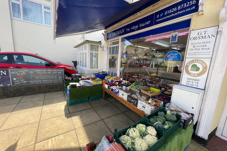 Exterior of G T Orsman Butcher Shaldon